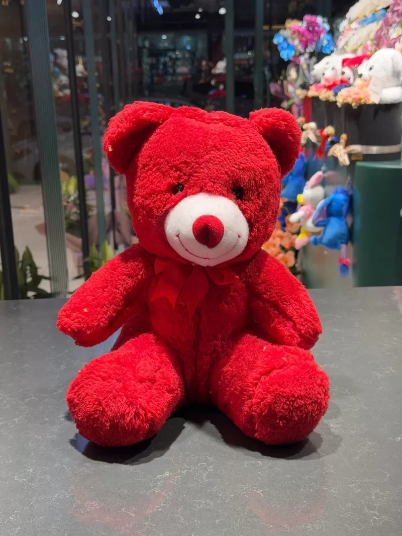 35 Cm Kırmızı Peluş Ayıcık