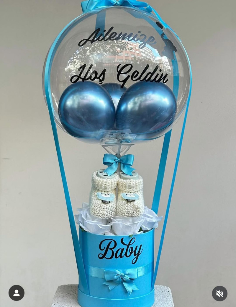 Balonlu Erkek Bebek